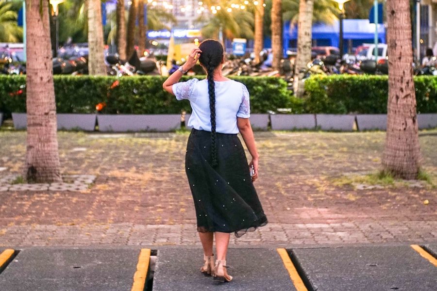 Photo navy skirt
